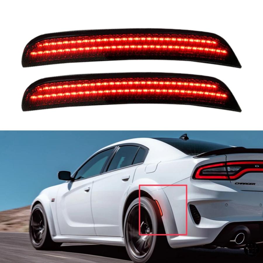 2個 車用シグナルランプ フロントテール リア LED サイドマーカー
