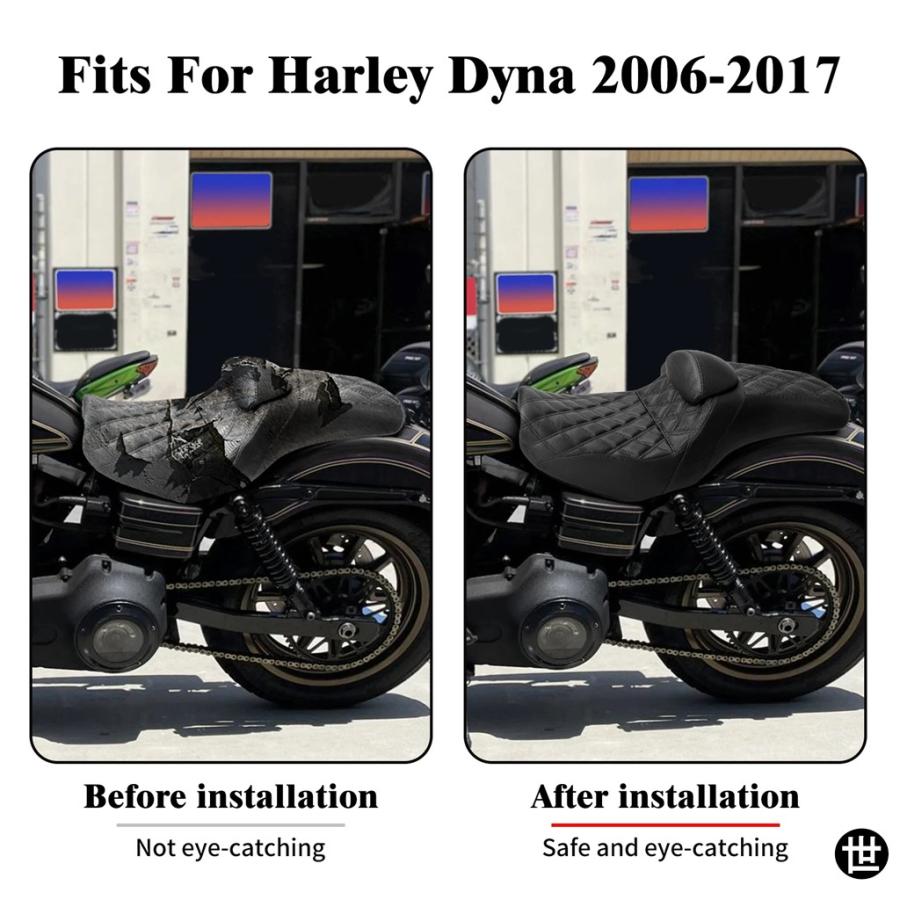 バイク用ツーアップシート 付き 運転席助手席サドルクッション付き