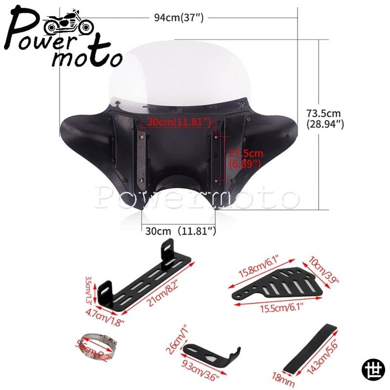 バイク用フェアリング バットウィング ウインドシールドブラケット