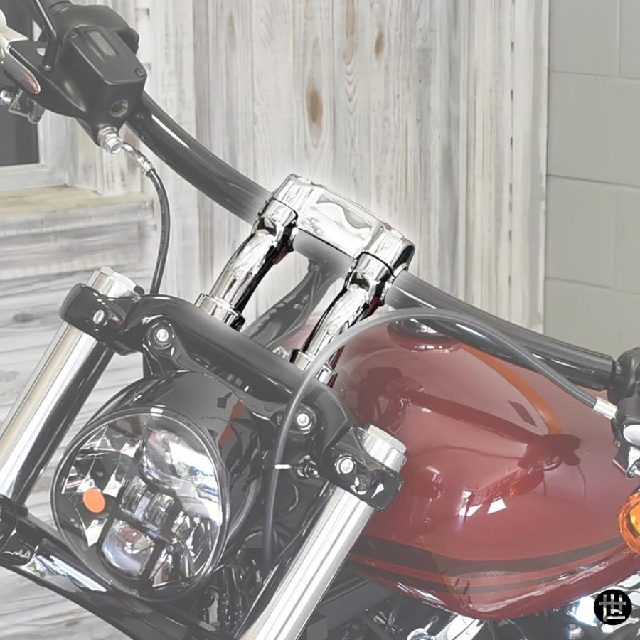 バイク用 4インチ ハンドルバー ライザー 1インチ トップクランプ