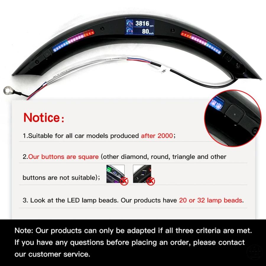 2000年後インテリジェント運転データスクリーンOHC LEDステアリング