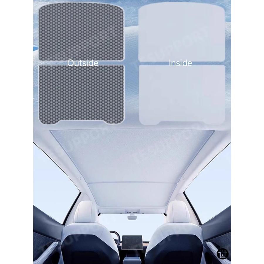 テスラ モデルY ジュニパー 2025 アクセサリー サンシェード ルーフ