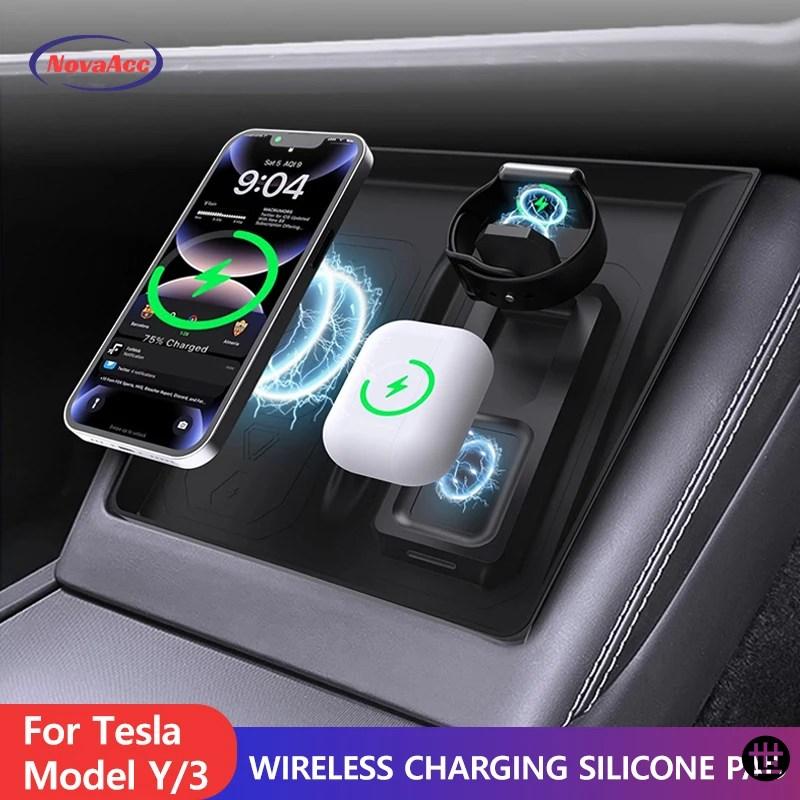 3 IN 1 センターコンソールワイヤレス充電パッドテスラ モデルY 2021