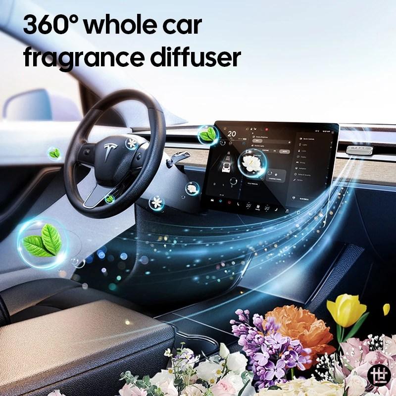 テスラ モデルY 2020-2024用 車用ベントエアフレッシュナー ソリッド
