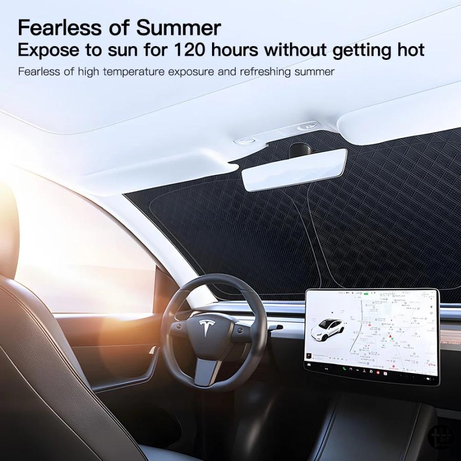 YZ テスラ モデル3 Y ジュニパー 21-25 車用サンシェード フロント