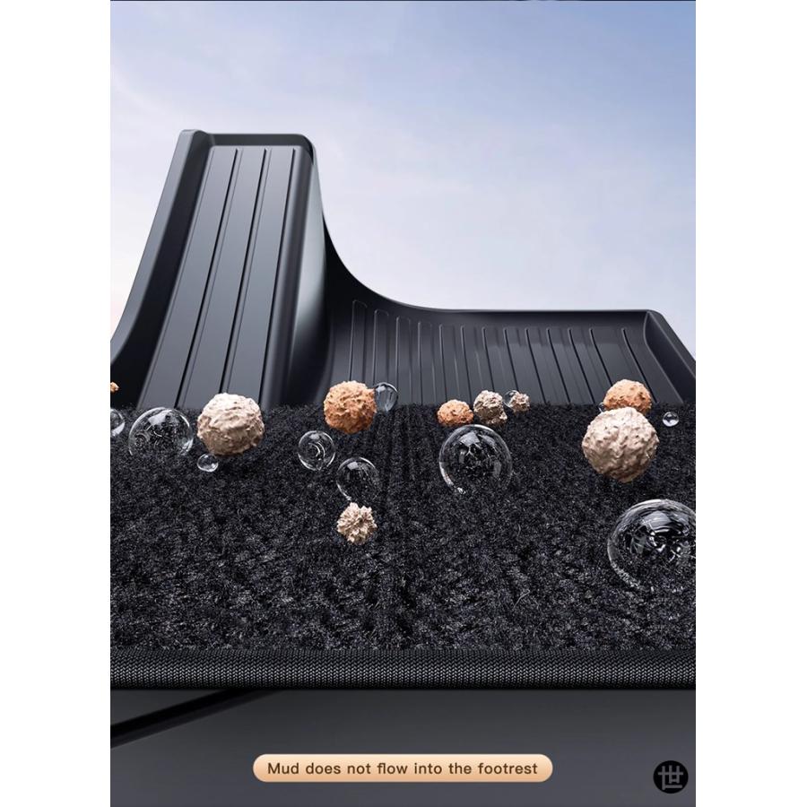 YZ テスラ モデルY モデル3 フットクッションブランケット 表面