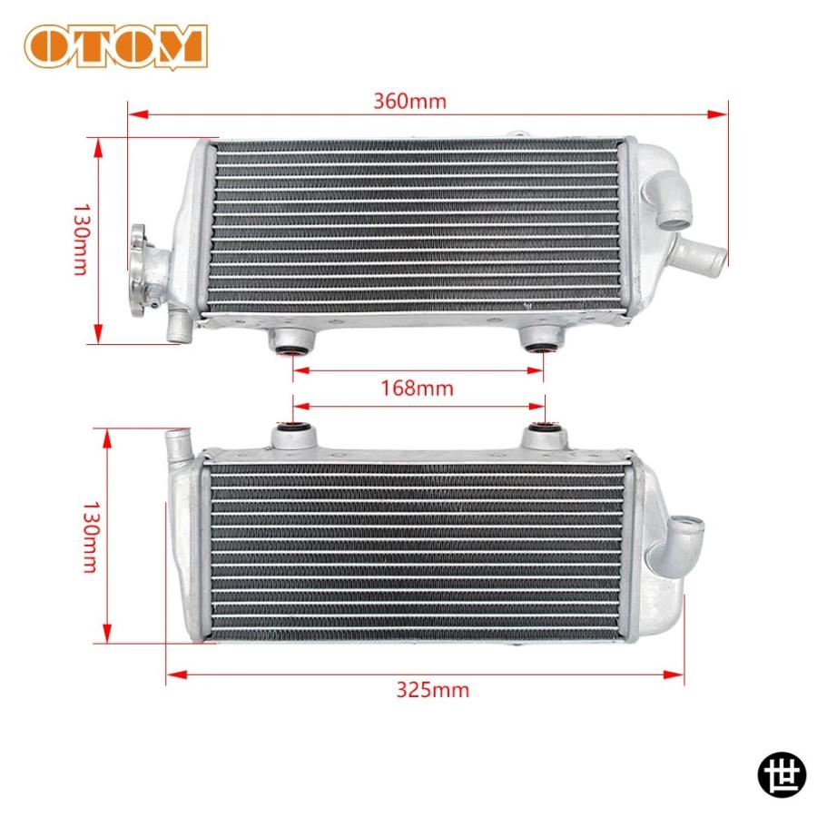 KTM アルミ製ラジエーター 社外　新品 OTOM バイク用アルミラジエーターエンジンクーラー KTM SX XC EXC