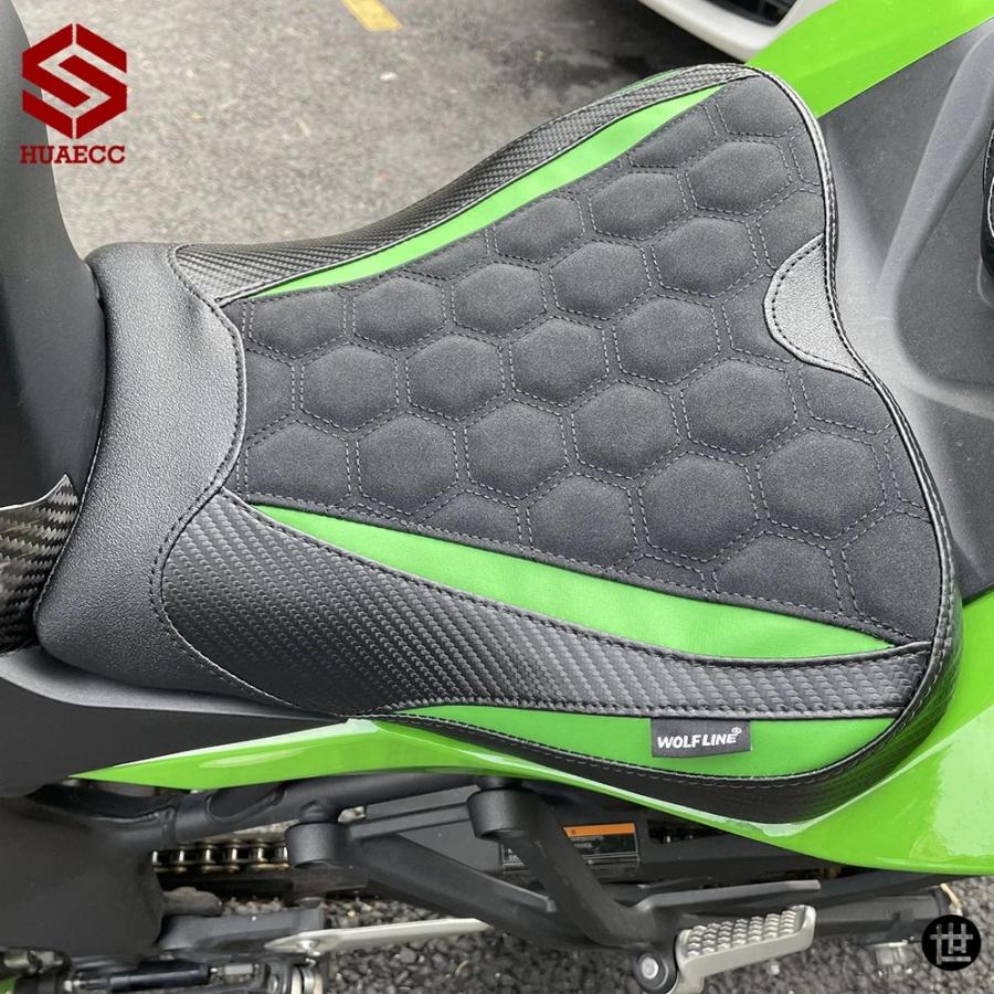 ZX4R ZX4RR フロントドライバーシート リアパッセンジャーピリオンクッションカバー カワサキ ニンジャ ZX-4R ZX-4RR ZX 4R 4RR 2023 2024用の画像