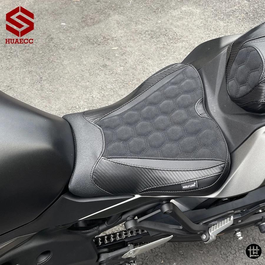 ZX4R ZX4RR フロントドライバーシート リアパッセンジャーピリオンクッションカバー カワサキ ニンジャ ZX-4R ZX-4RR ZX 4R 4RR 2023 2024用の画像