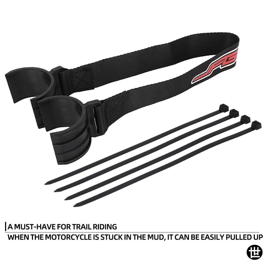 バイク用フロントリアレスキューストラッププルスリングベルトリーシュ