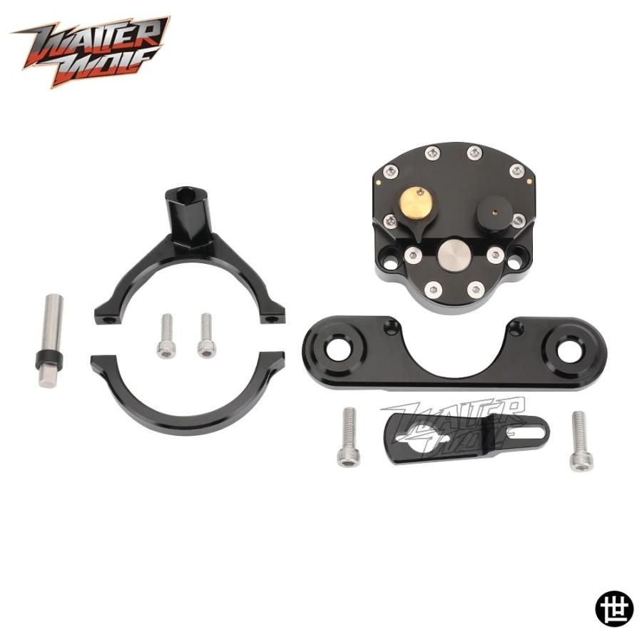 APRILIA TUAREG 660 2021-2024用調整可能ステアリングダンパースタビライザーリバース安全安定制御ブラケットマウントサポートの画像