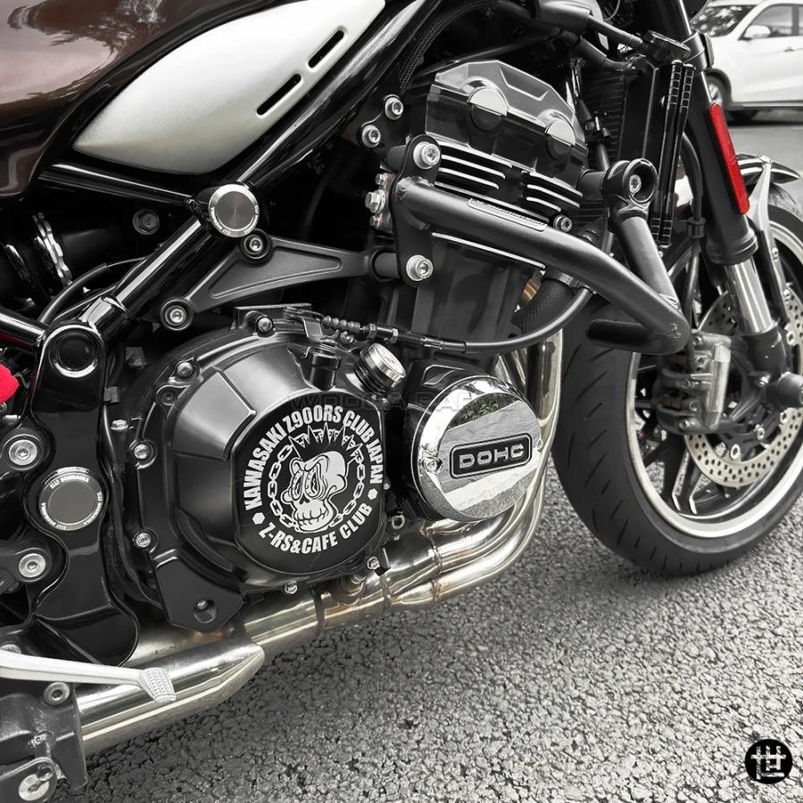 Z900RS ポイントカバーセット カワサキ Z900RS カフェ 2018-2025 Z1 スタイル クローム DHOC エンジン クラッチガード パルサーカバーセットの画像
