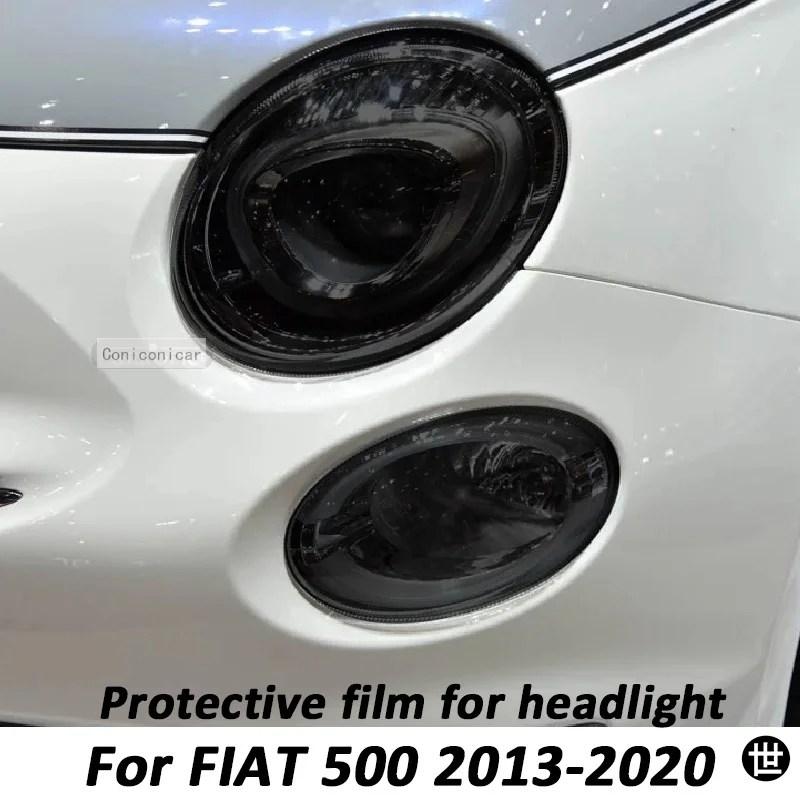 フィアット 500 アバルト 2013-2020 用 ヘッドライトフィルム スモーク