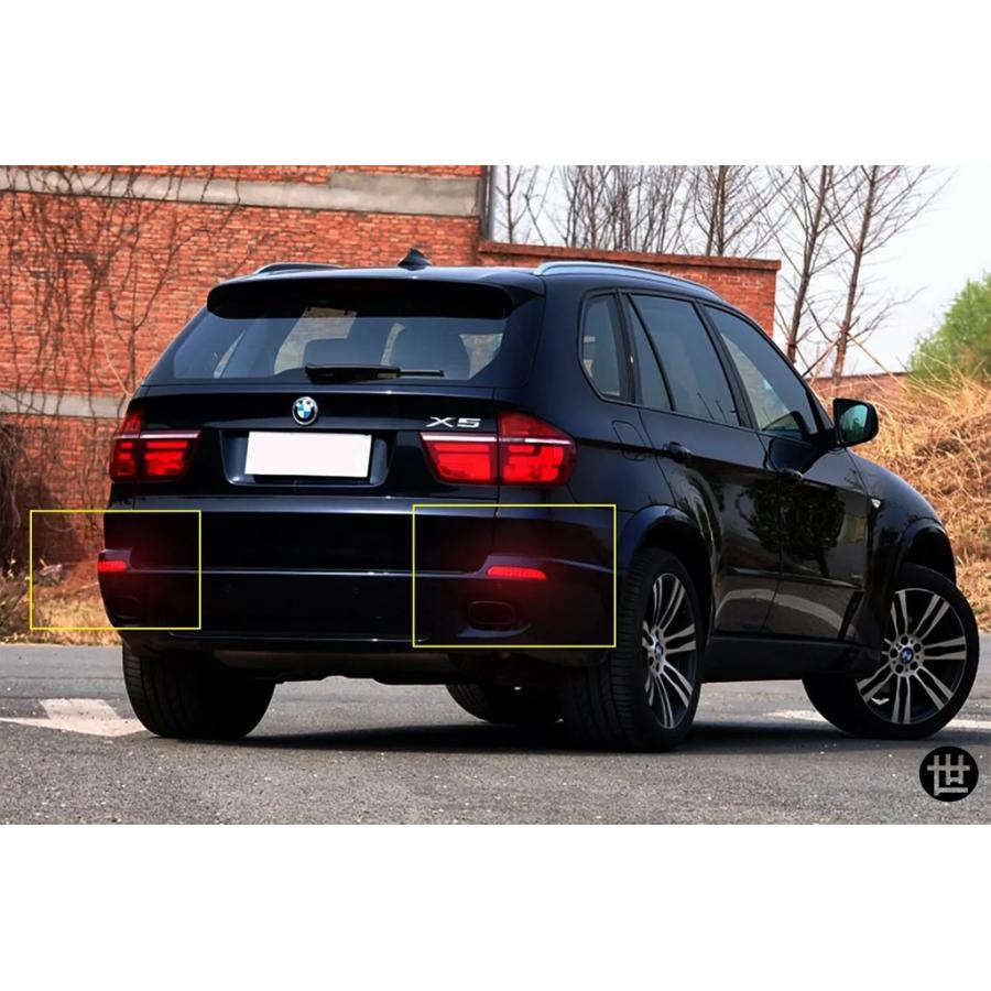 BMW X5 E70 M 2006-2013用 2個入り レッドレンズ LED リアバンパー 