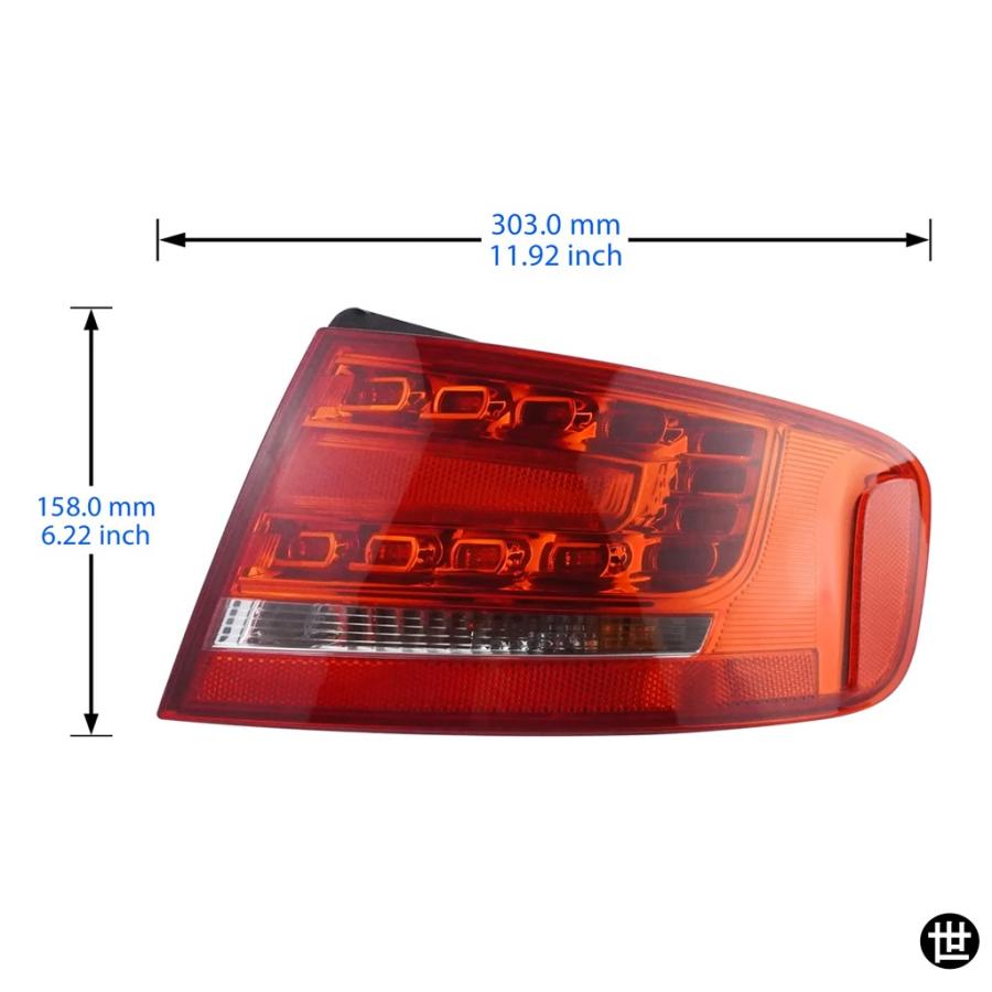 AUDI A4 B8 サルーン 09-12 右側 LED リアアウターテールストップ