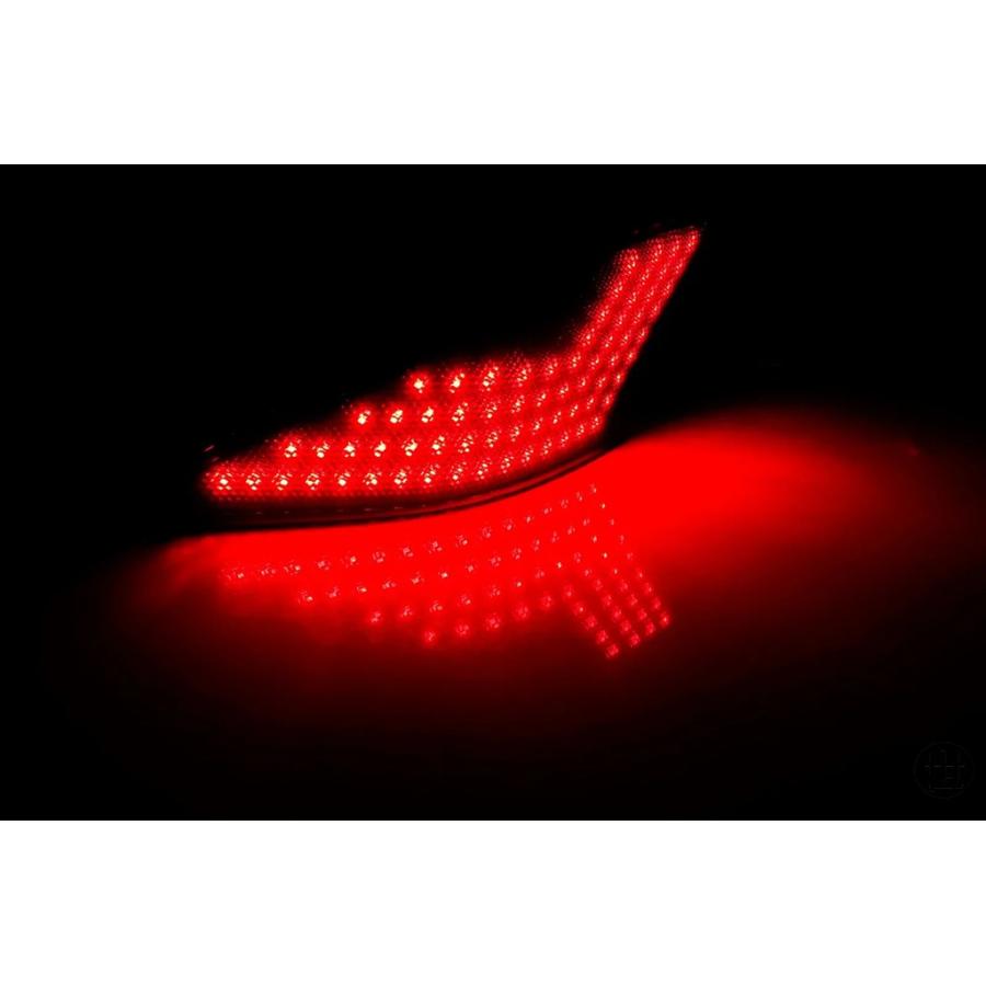 スモークブラックレンズ リアバンパーリフレクター LEDブレーキ