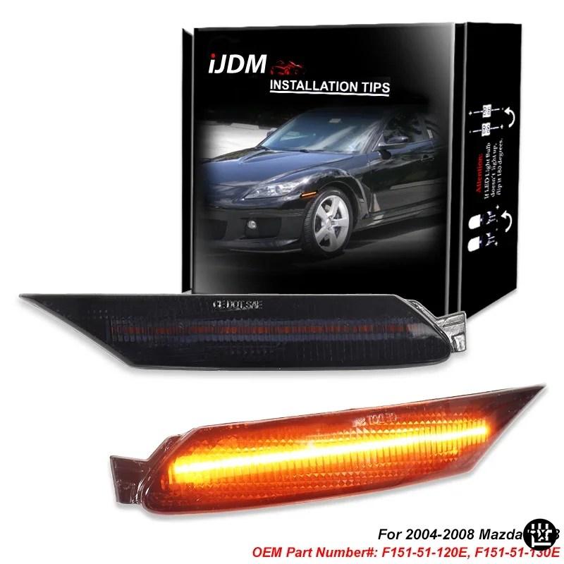 IJDM 車用 LED フロントフェンダー サイドマーカーライト アセンブリ