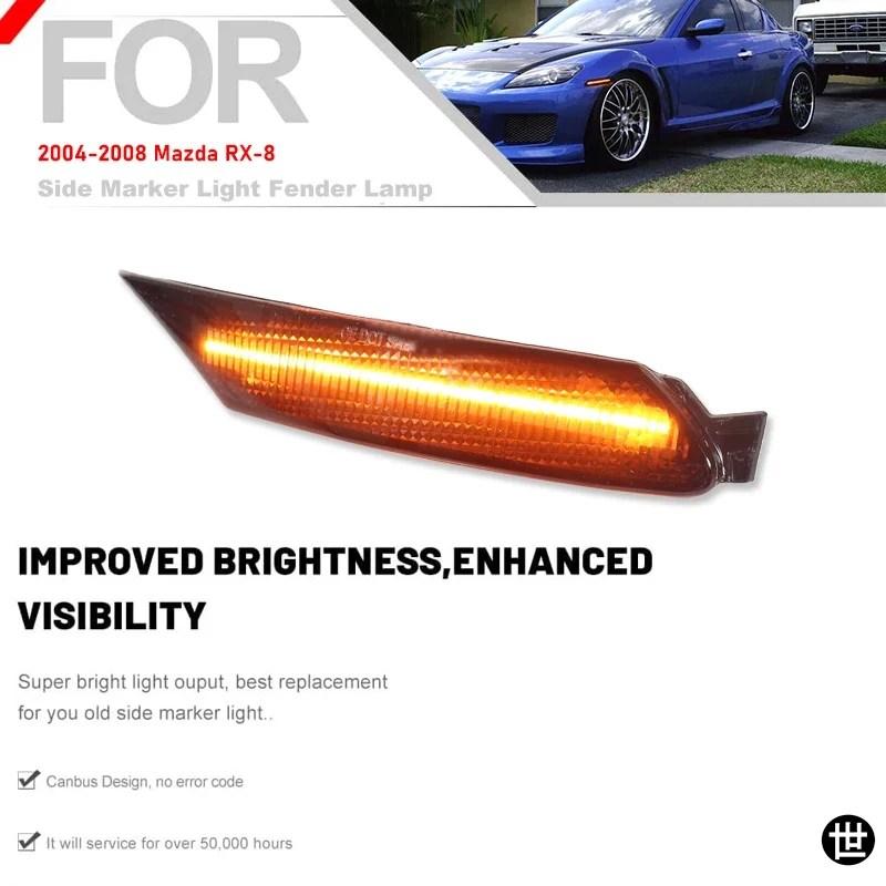 IJDM 車用 LED フロントフェンダー サイドマーカーライト アセンブリ