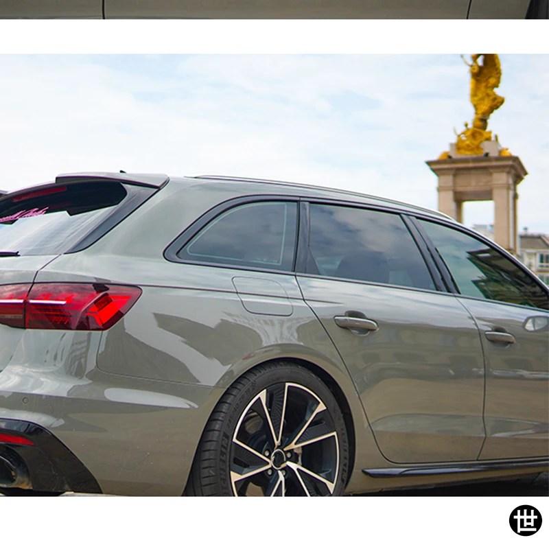 AUDI A4 ALLROAD WAGON AVANT 2017-2024適合 ステンレス ブラック 外装ウィンドウモールディングストリップ シルサイドカバートリム 10個の画像