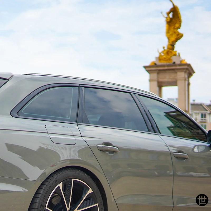 AUDI A4 ALLROAD WAGON AVANT 2017-2024適合 ステンレス ブラック 外装ウィンドウモールディングストリップ シルサイドカバートリム 10個の画像