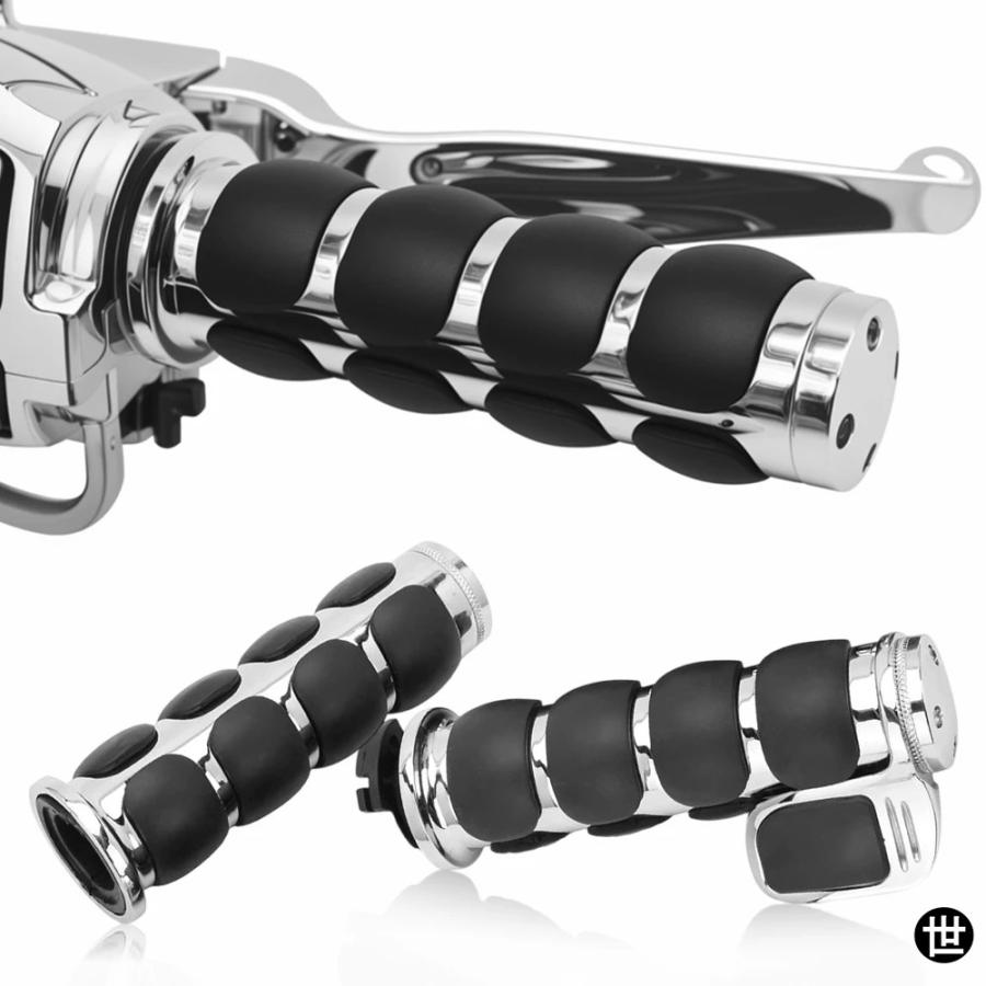 22MM 1インチ クローム ハンドルバー ハンドグリップ ハーレー