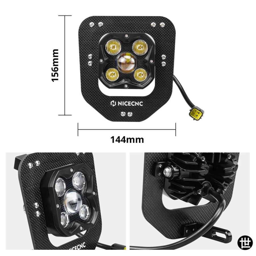 2025 2024 ハスクバーナ FE 501 FE 450 350 250 TE 300 TE 250 150 バイク用 LED ランプ 3500 ルーメン ヘッドライトキット 調整可能
