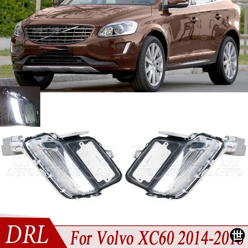デイタイムランニングライト フロントバンパー LED DRL フォグランプ ボルボ XC60 2014-18 31364330 ...