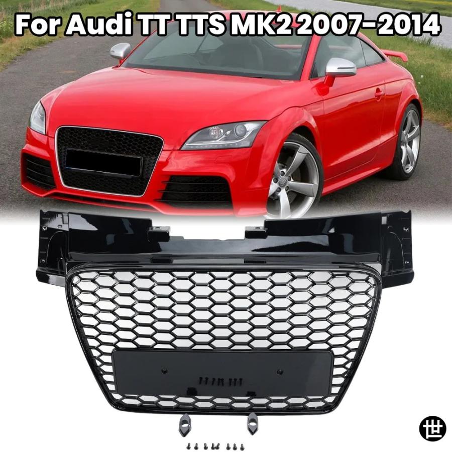 アウディTT TTS MK2 2007〜2014年式用フロントバンパーセンターグリル