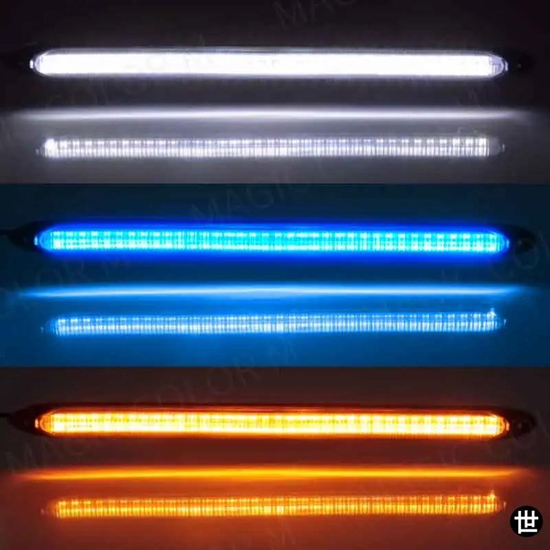 2個 LED DRL 車用 デイタイムランニングライト フレキシブルヘッド