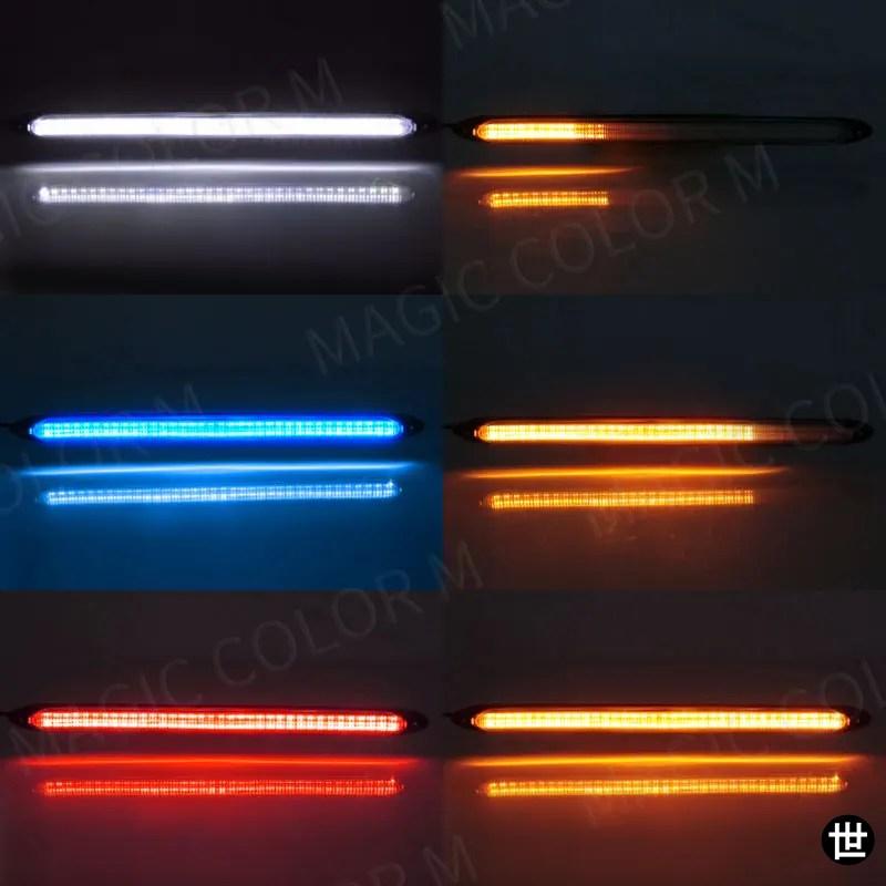 2個 LED DRL 車用 デイタイムランニングライト フレキシブルヘッド