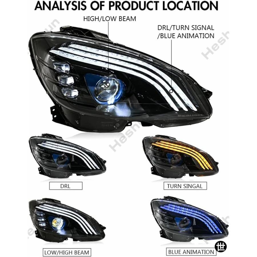 2007 - 2010年式 BENZ W204 C180 C200 C63 C250 C280 C300 AMG 用 LED