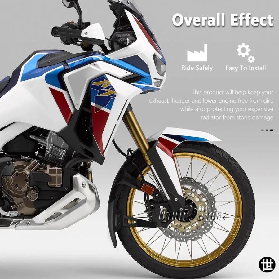 バイクアクセサリー フロントフェンダー マッドガード ブラック ホンダ