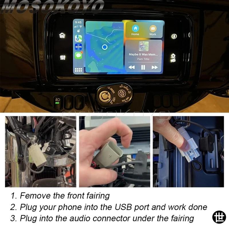 ハーレー ツーリング GTS ラジオ用 CARPLAY ジャンパー 19-23 カー