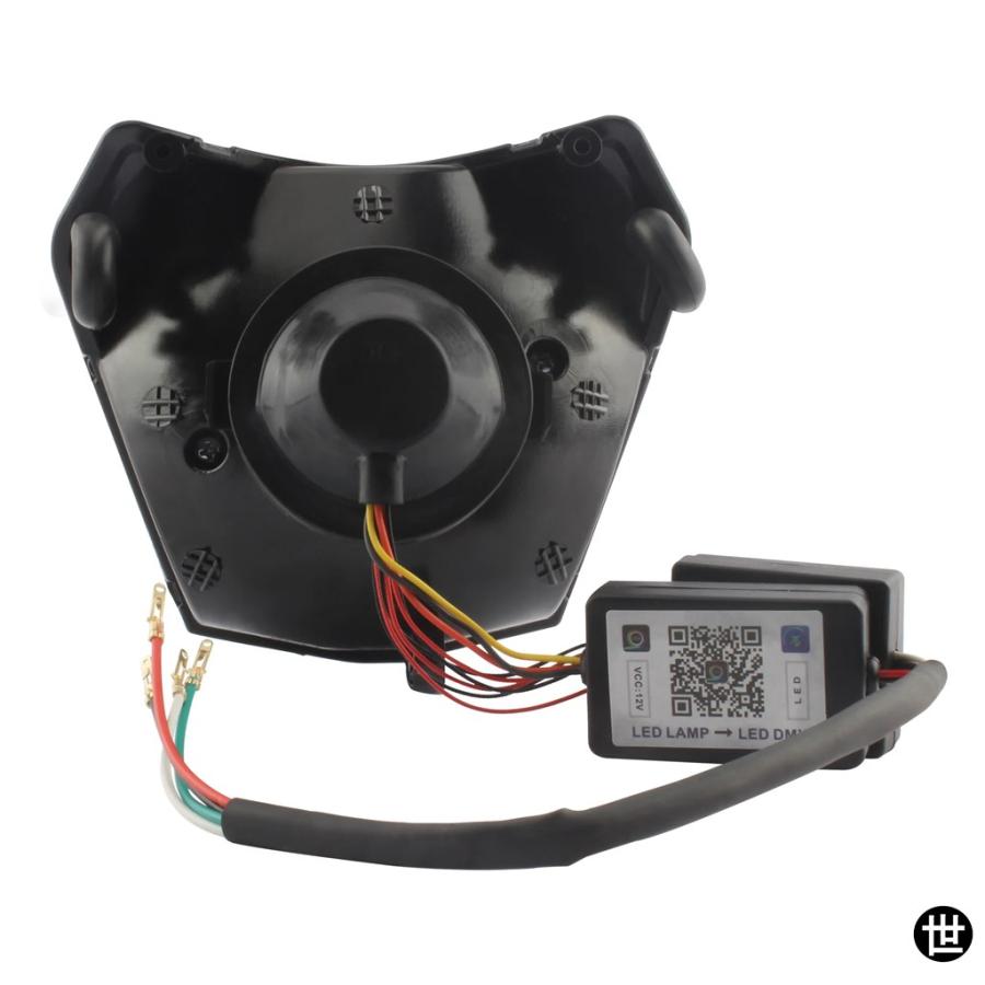 バイク用LEDヘッドライト エンジェルアイズ ホワイトリングヘッド
