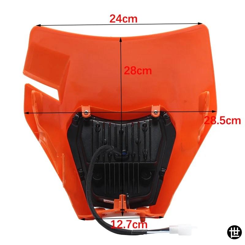 KTM ヘッドライト セット オレンジ SX SXF EXC XCW Eマーク KTM LEDヘッドライト EXC エンデューロ バイクヘッドランプ SX XC XCF