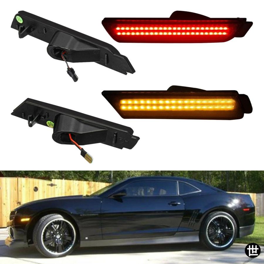 シボレー カマロ 2010-15 車用 フロント/リア LED バンパー サイド