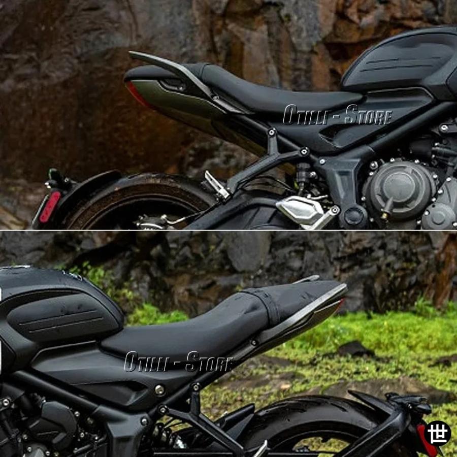 トライデント660用リアハンドルアームレスト トライデント 660 2021-24 バイク用アルミ製アームレスト パッセンジャーピリオングラブバーキット_3