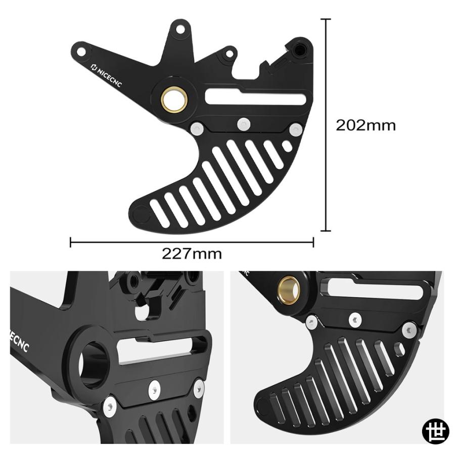 BREMBO MAGURA BRAKTECデュアルキャリパーブラケットリアブレーキディスクカバーガードKTM EXC 300 EXC-F 450 SX-F 350 SX 125 2004-2025用_2