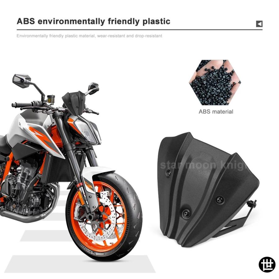 ブランド登録なし - フライス嚠喨たる 自動二輪車付属品 790 公爵 2018-2023 2024 2025 フロントミニウインドシールドフェアリングウインドスクリーン