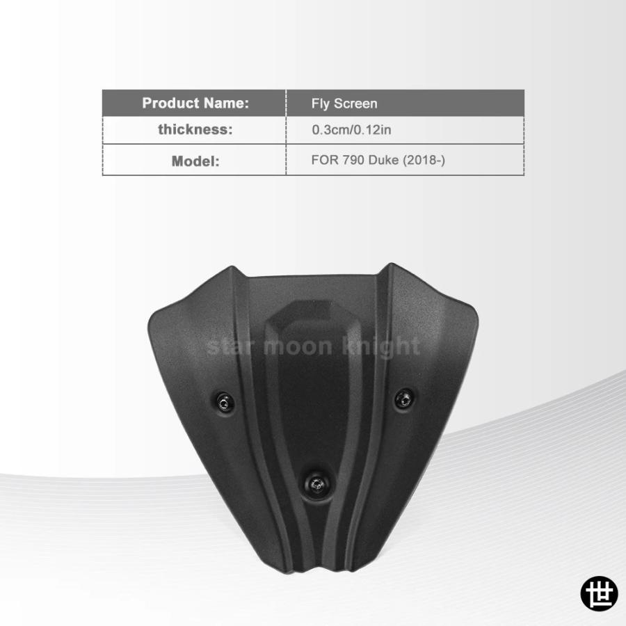 ブランド登録なし - フライス嚠喨たる 自動二輪車付属品 790 公爵 2018-2023 2024 2025 フロントミニウインドシールドフェアリングウインドスクリーン