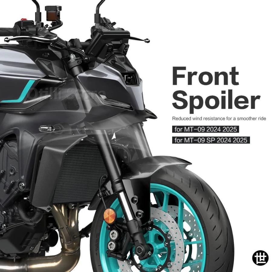MT09 バイク ダウンフォース ネイキッド フロントスポイラー エアロダイナミック ウィング ディフレクター ヤマハ MT-09 SP MT09 2024 2025 適合_3