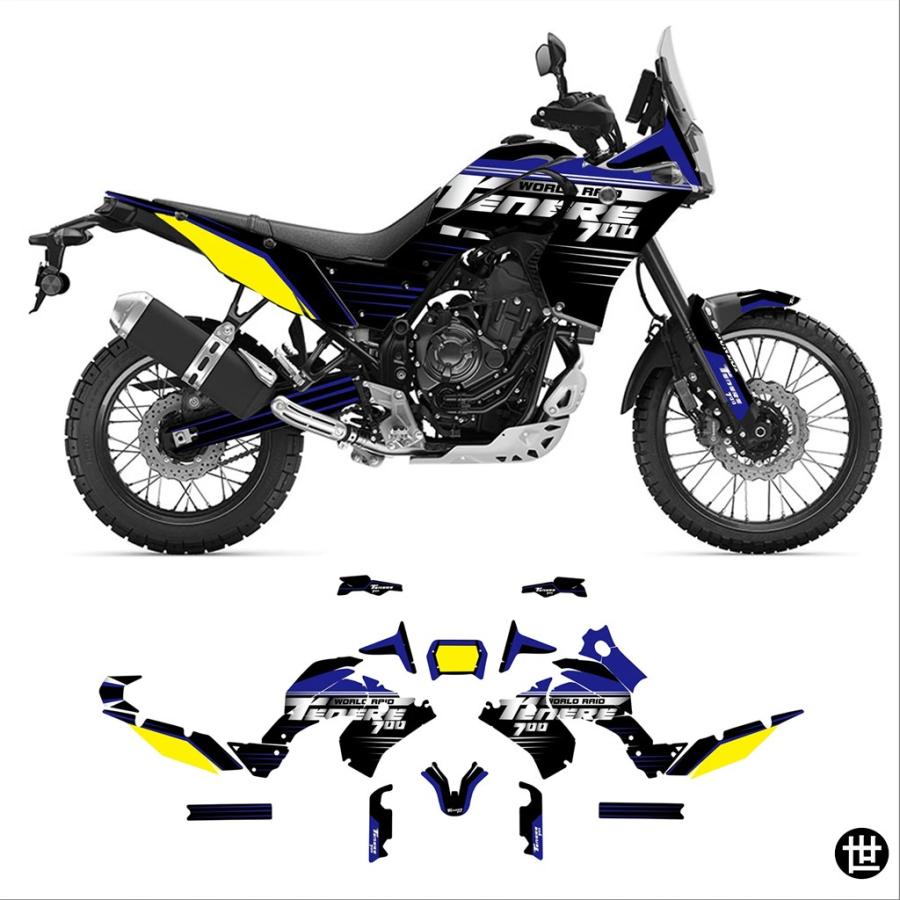 ヤマハ テネレ 700 用ステッカー バイク用ビニール製ボディワーク