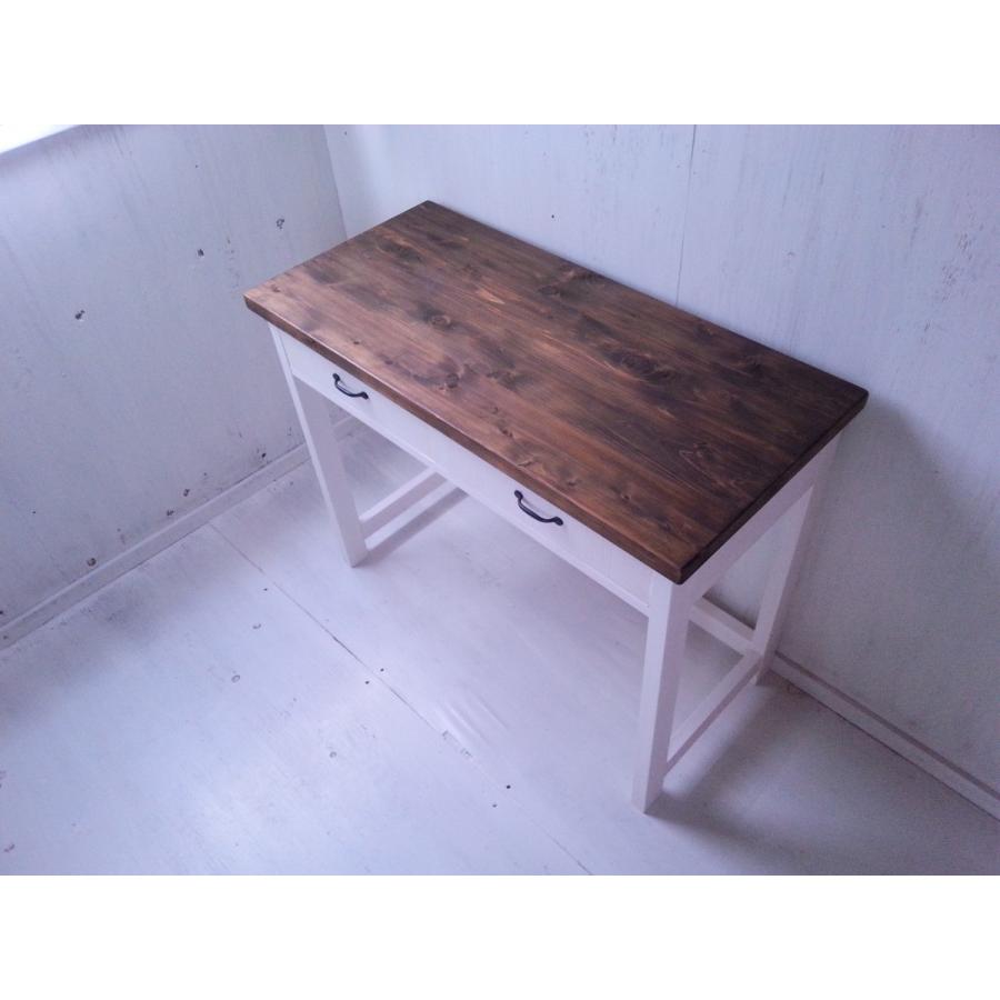 ミシン台 作業台 作業デスク 無垢 木製 アイアン アンテーク