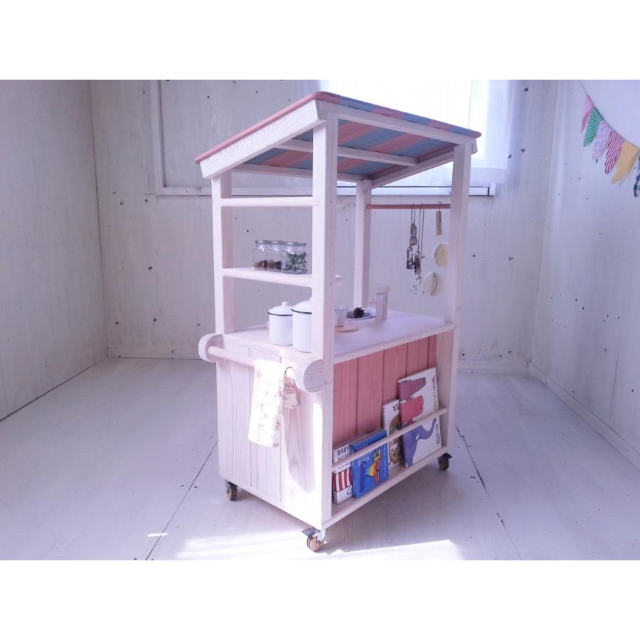 おままごとキッチン 人気のままごと 屋台屋さんごっこ 移動式販売 イベント 木製 国産 手作り Mk 15 ハンドメイド家具 うらら ヤフー店 通販 Yahoo ショッピング