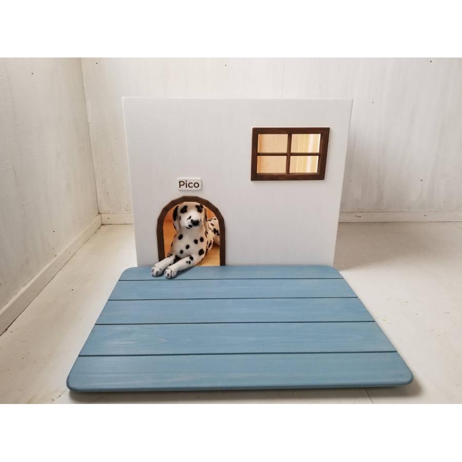 犬小屋 室内 猫ハウス キャットハウス 木製 人気 可愛い おしゃれ ハンドメイド オーダー可 ドッグハウス かわいい ブルー 青