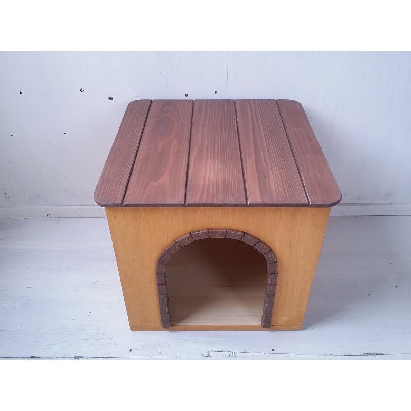 犬小屋 ペットハウス 室内 小型犬 無垢 木製 天然木 かわいい お洒落 自然塗料 オーダー可 ウッドデッキ 日本製 国産 手作りー｜mamagoto-ulala｜02