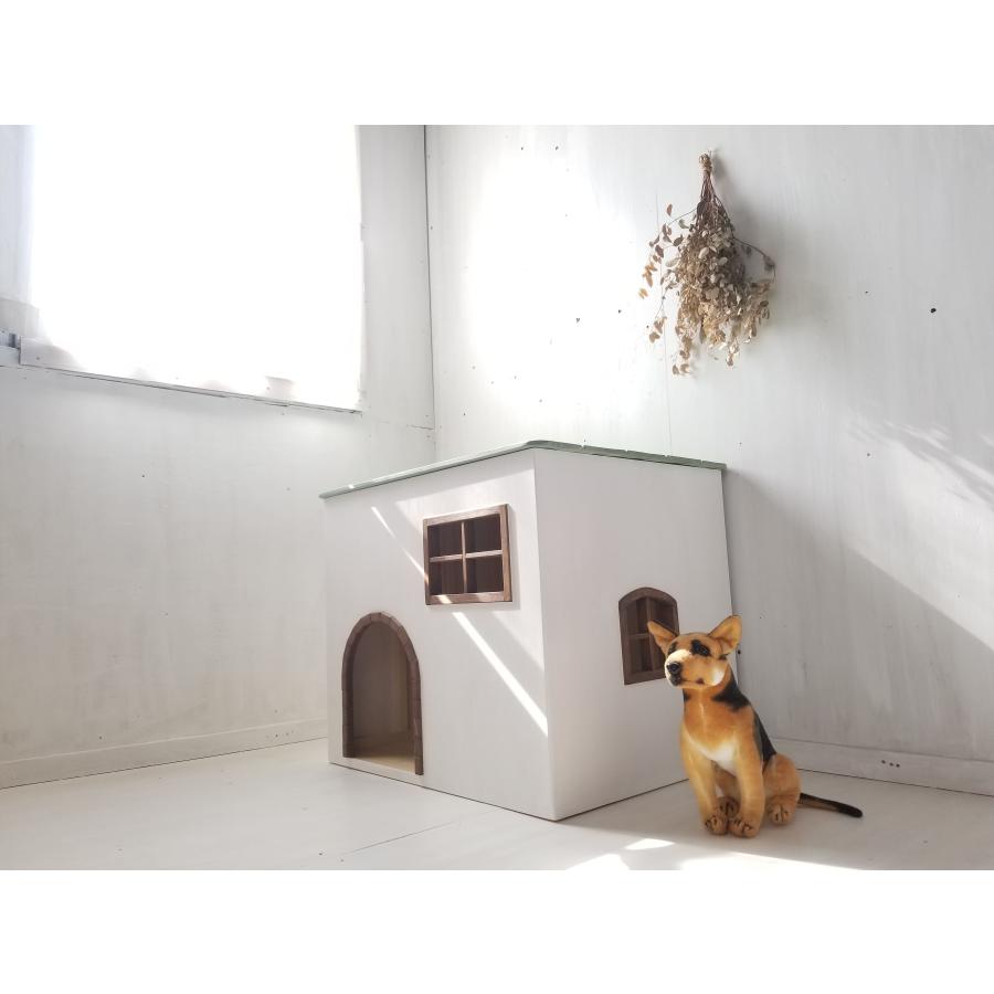 送料無料/新品 犬小屋 室内 猫ハウス ドッグハウス 木製 人気 可愛い お洒落 自然塗料 アーチ オーダー可