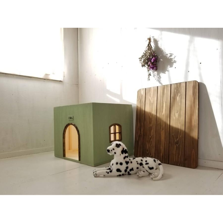 犬小屋 おしゃれ サイズオーダー可 自然塗料 ペットハウス 名入れ可能