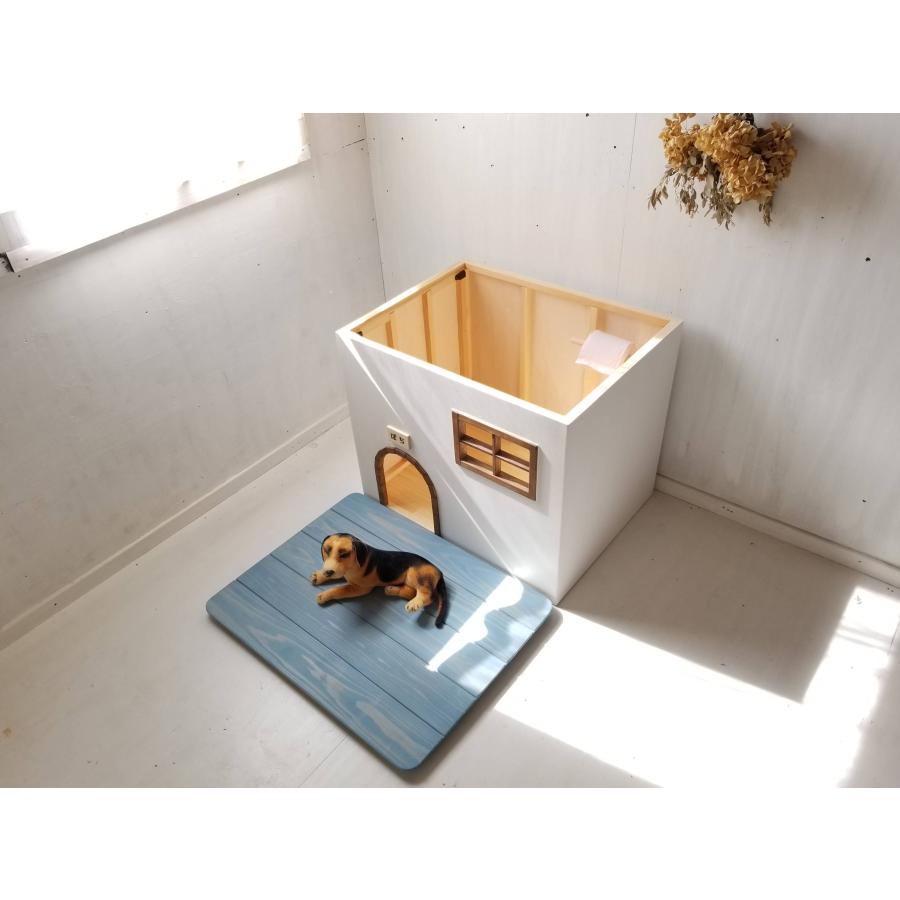 犬小屋 おしゃれ サイズオーダー可 自然塗料 ペットハウス 名入れ可能