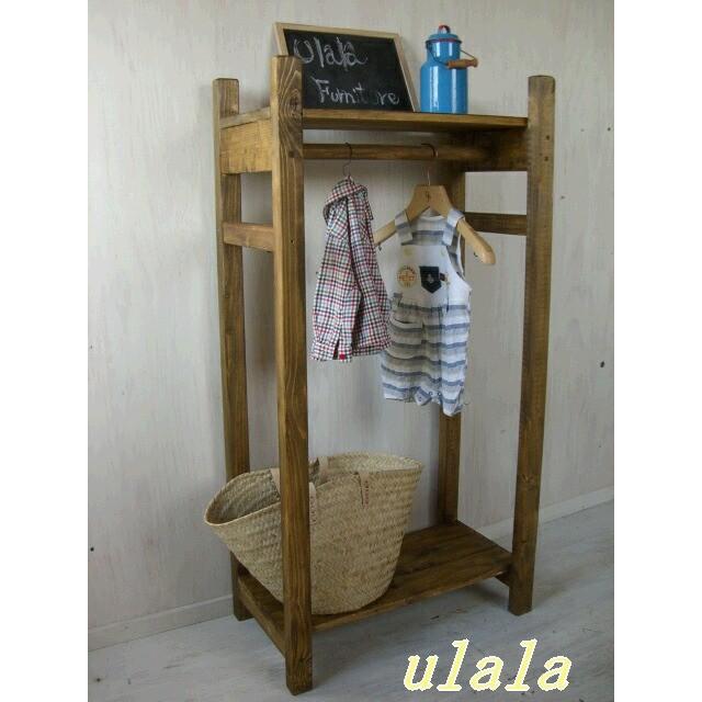 ハンガーラック アンティーク ナチュラル 子供用 オーダー ハンドメイド 手作り 什器 R 003 ハンドメイド家具 うらら ヤフー店 通販 Yahoo ショッピング